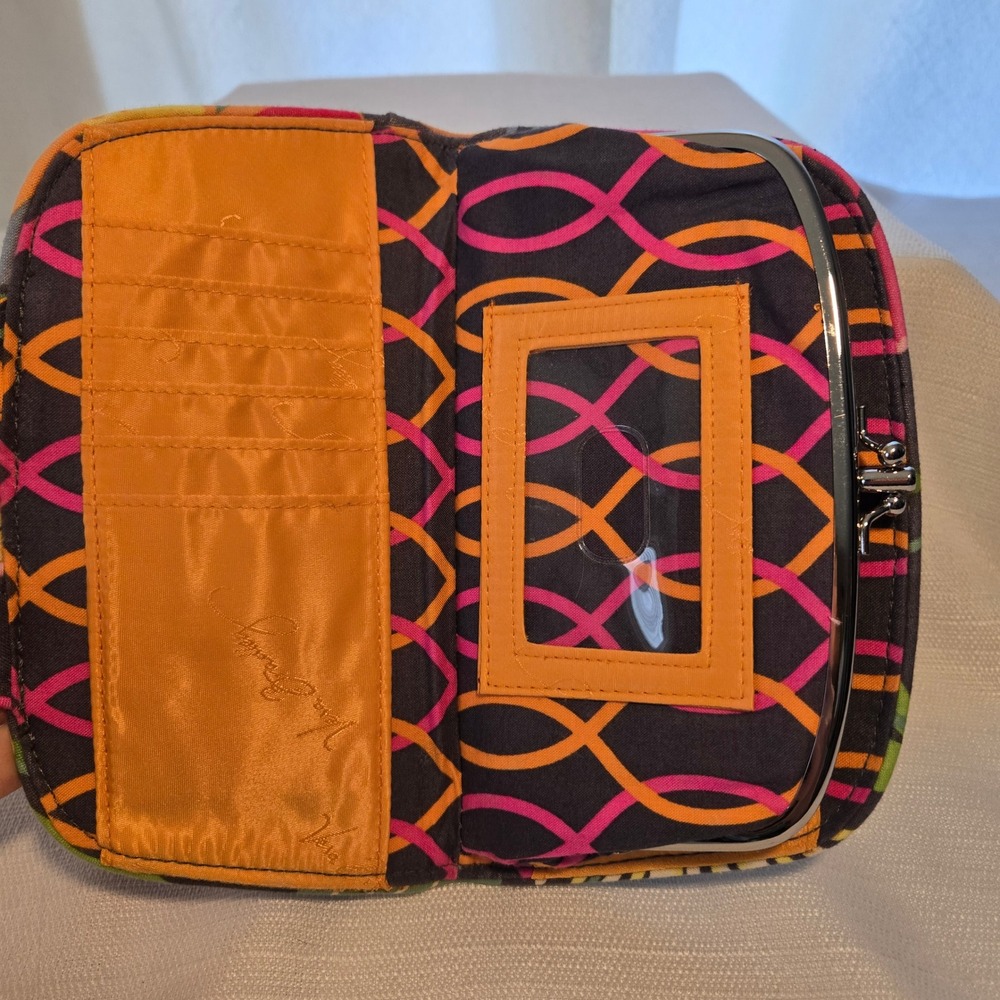 Vtg Vera Bradley Jazzy Blooms Kiss N Snap Wallet colorful quilted floral pattern - Picture 4 of 7